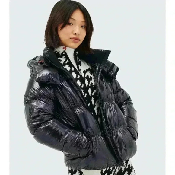 Perfect Moment Jackets & Blazers - Perfect Moment Metallic January Down Jacket Black Cire NWT NEW!